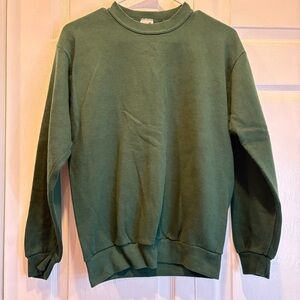 Vintage Olive Green Jerzees Long Sleeve Crewneck - Size XL